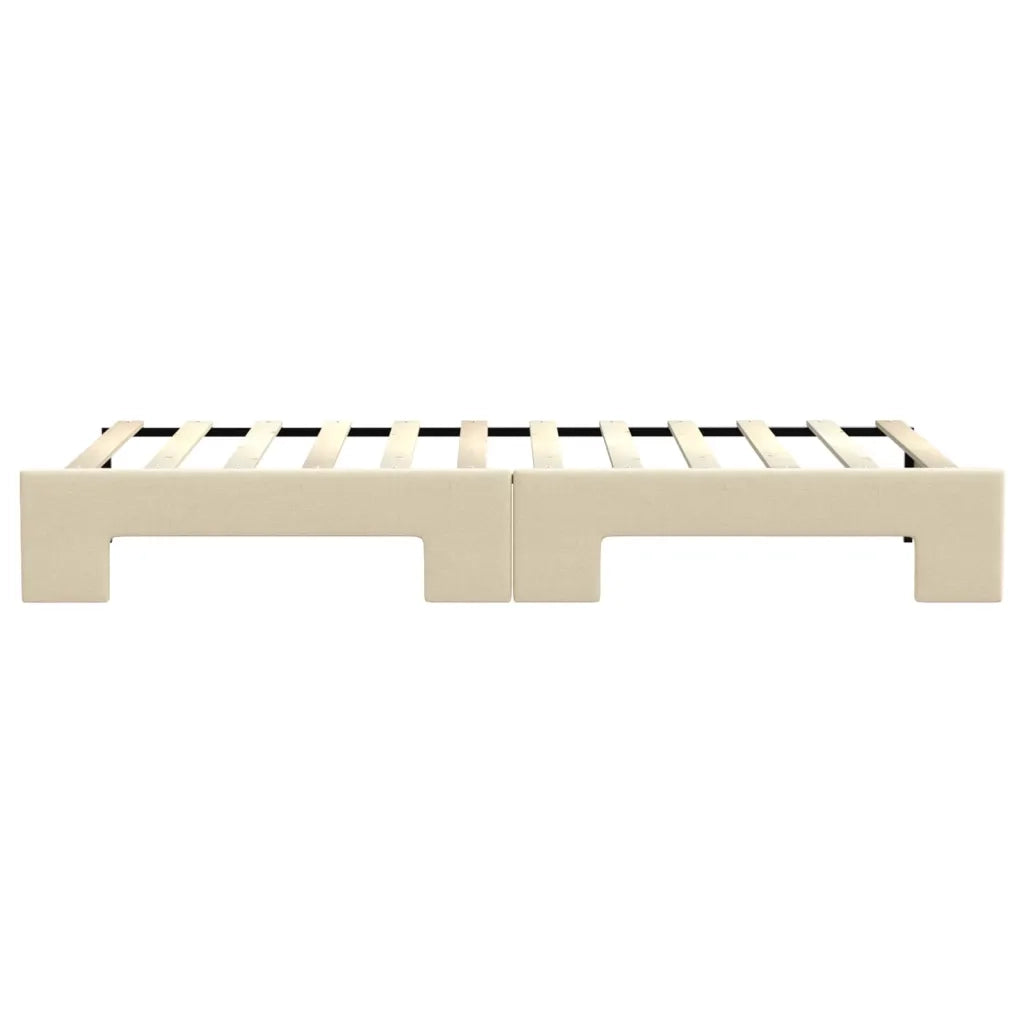 vidaXL Divano Letto con Letto Estraibile Crema 80x200 cm Tessuto