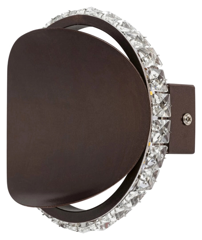 Applique LED 6W cristallo glamour bronzo Capriana Rabalux