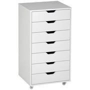 Scrivania con cassetti ¨C zephmum ¨C mobile organizzatore con 7 cassetti, bianco