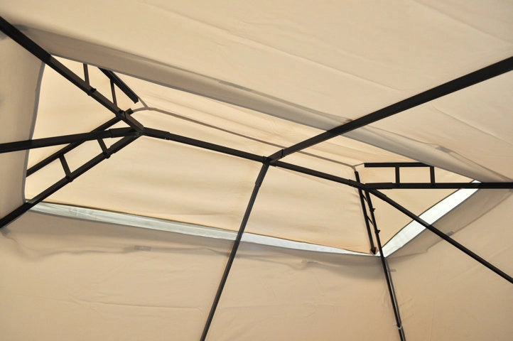 Gazebo da giardino 3×4 con zanzariera - Santiago - Colore: Beige - GA11SAPAC