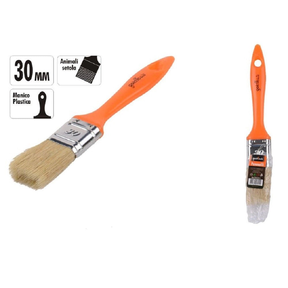 Trade Shop - Pennello 30 Mm Pennellessa Con Manico In Plastica Per Pittura Verniciare 90254 -