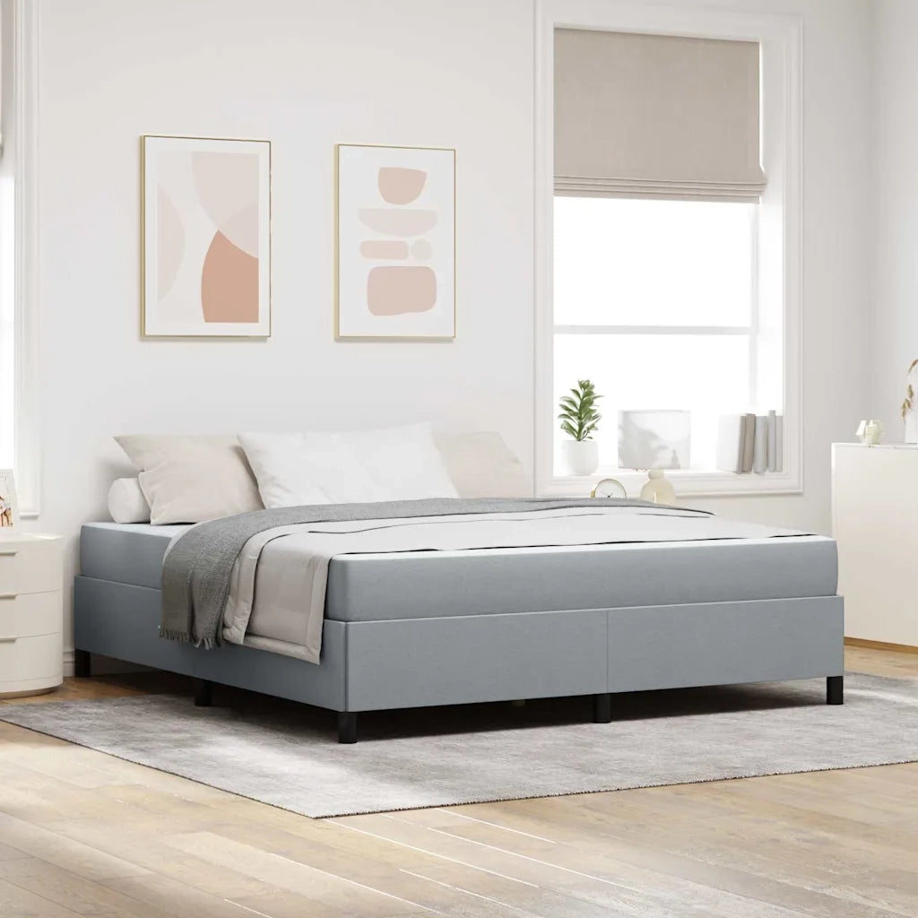 vidaXL Letto a molle Grigio chiaro e nero 180 x 200 cm