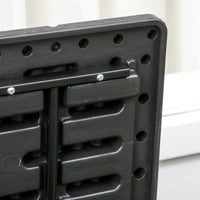 Baule Cassapanca da Esterno 122,4x62x64,5 cm Capacità da 366L in Plastica Nero