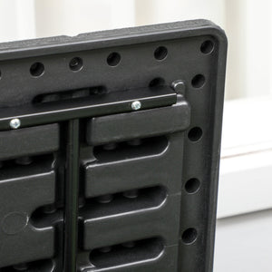 Baule Cassapanca da Esterno 122,4x62x64,5 cm Capacità da 366L in Plastica Nero