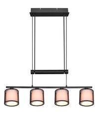 Lampada a Sospensione da Interno Attacco E14 in Metallo Nero Opaco