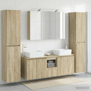 Set di mobili per il bagno 6 pcs Rovere Sonoma 3407225