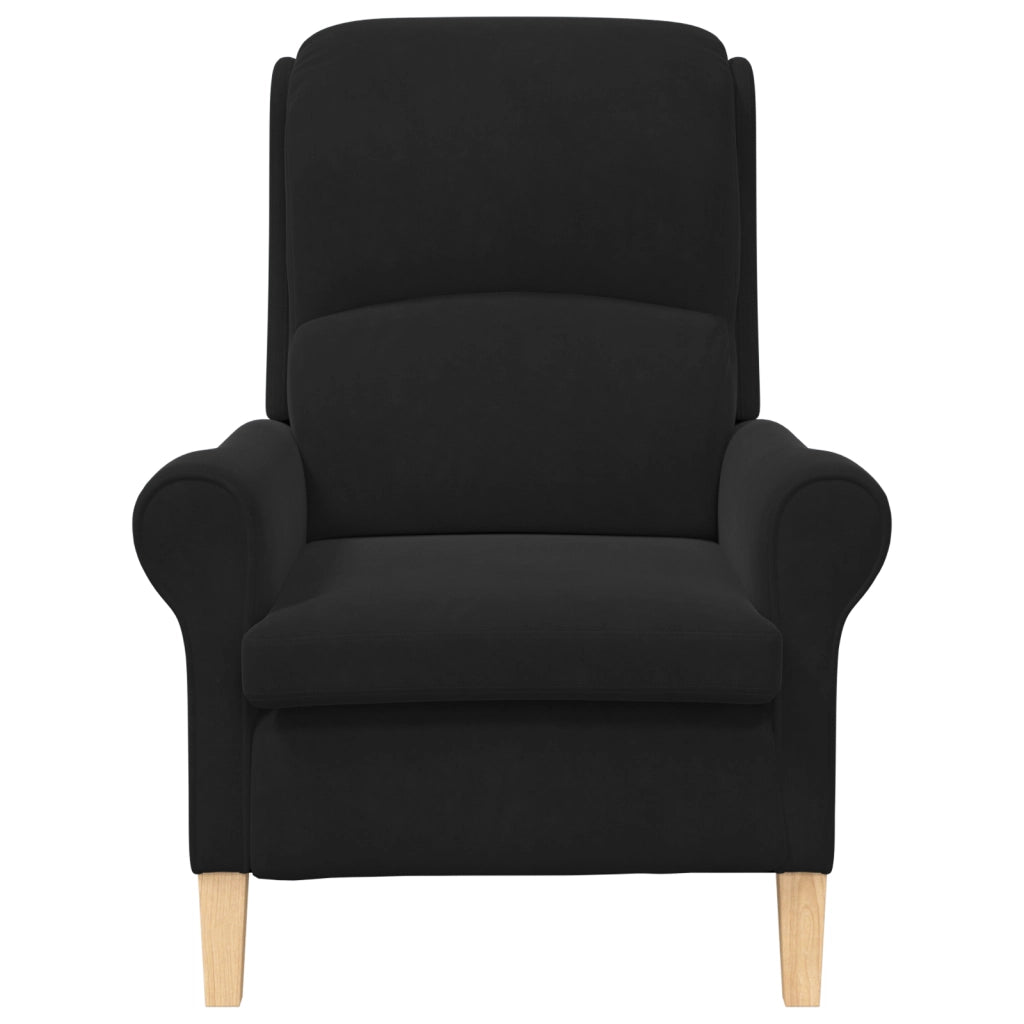 Poltrona Nera Nera Tessuto, Legno Standard Ergonomica
