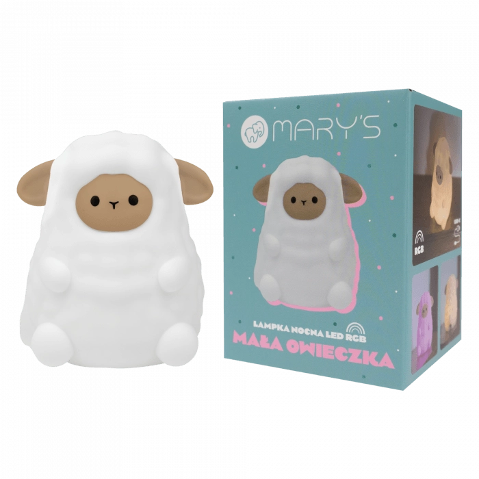 Mary’s Lampada notte bimbi Pecorella RGBW 1W ricaricabile