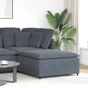 Divano da Giardino-Modulo Poggiapiedi Divano Modulare Grigio Scuro 100x100x48 cm 307035