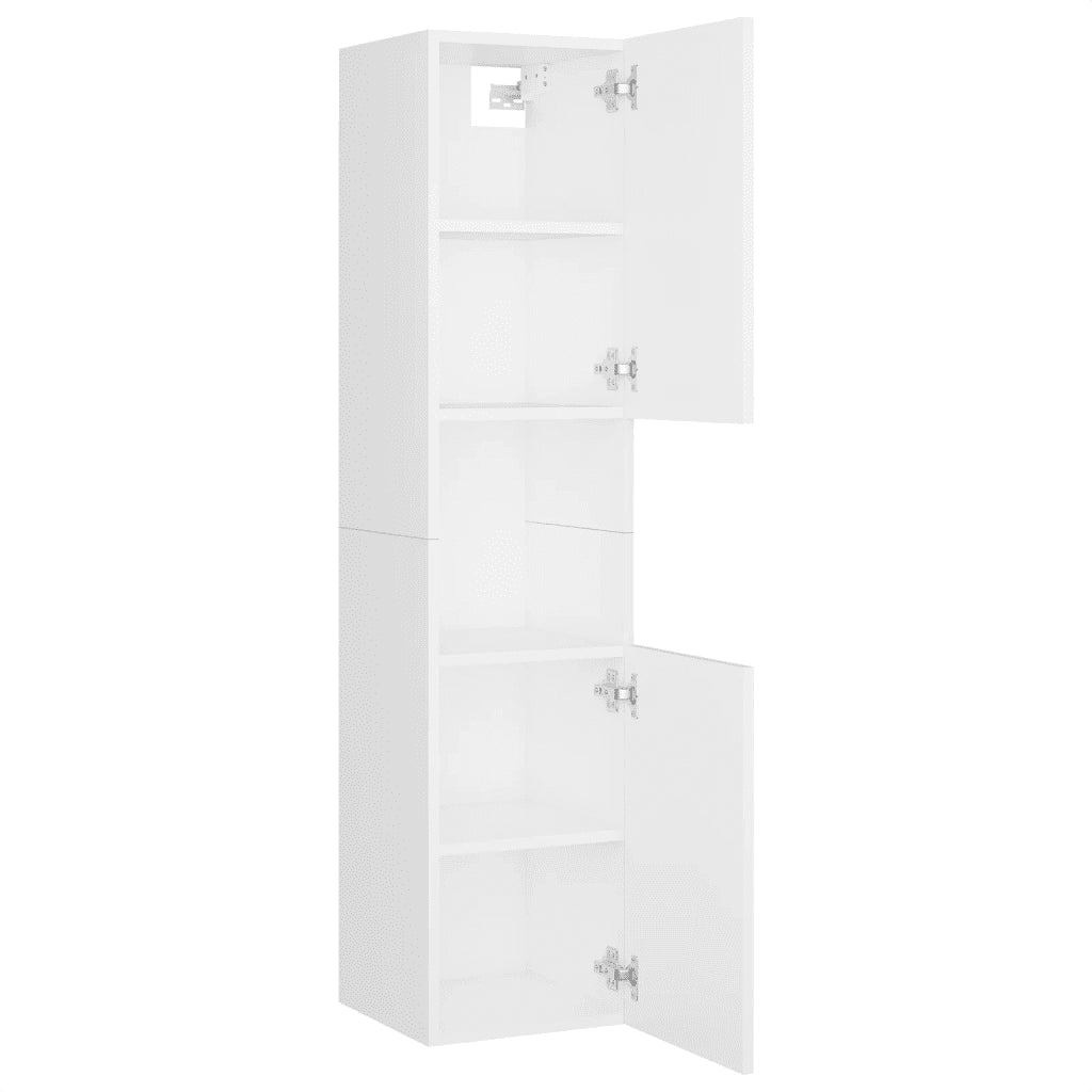 Set Mobili da Bagno Bianco in Legno Multistrato 3071090