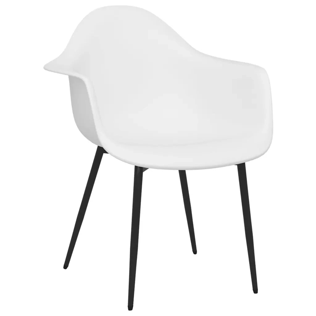 Sedie da Pranzo 6 pz Bianche in PP 3082356