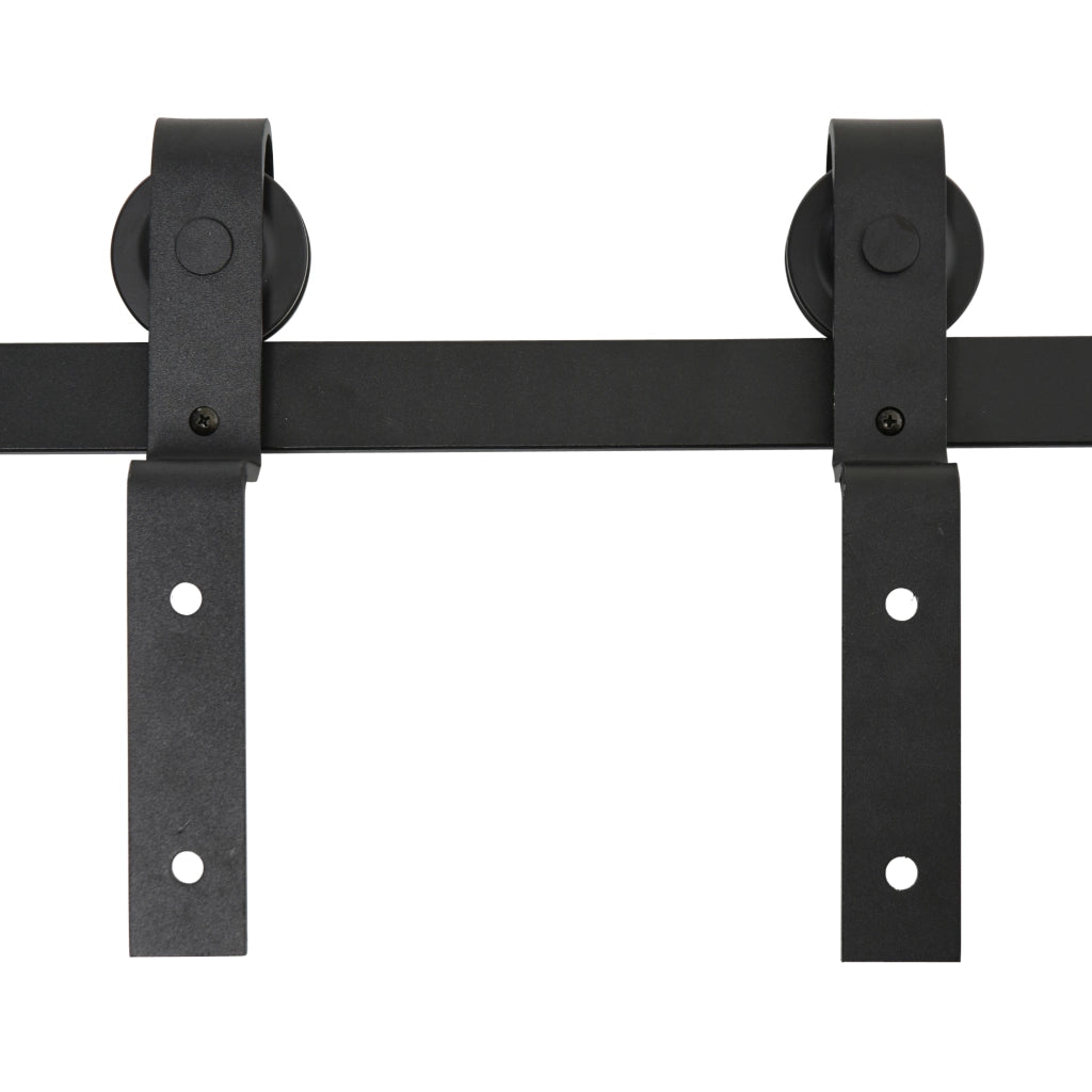 Kit Porte Scorrevoli in Acciaio ¨C Zephmum ¨C Nero, 200x0.6x4 cm