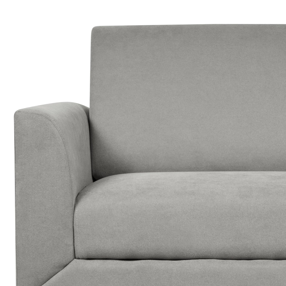 Divano in tessuto grigio rivestito in poliestere gambe nere 2 posti poltrona mobili da salotto in stile retrò