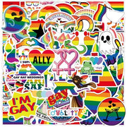 Sticker Regenboog 100 pezzi - Sticker acqua resistente - Sticker autoadesivo - Sticker colorato - Decorazione DIY - Disegni vari