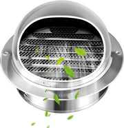 Copertura di ventilazione in rame - Reticolo circolare - Fuoriuscita all'aperto - Setola incorporata - 150 mm di diametro - Argento