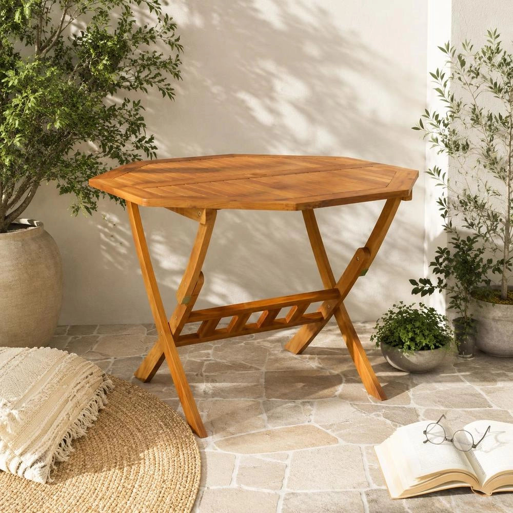Folding Garden Table 90x75 Cm Solid Acacia Wood