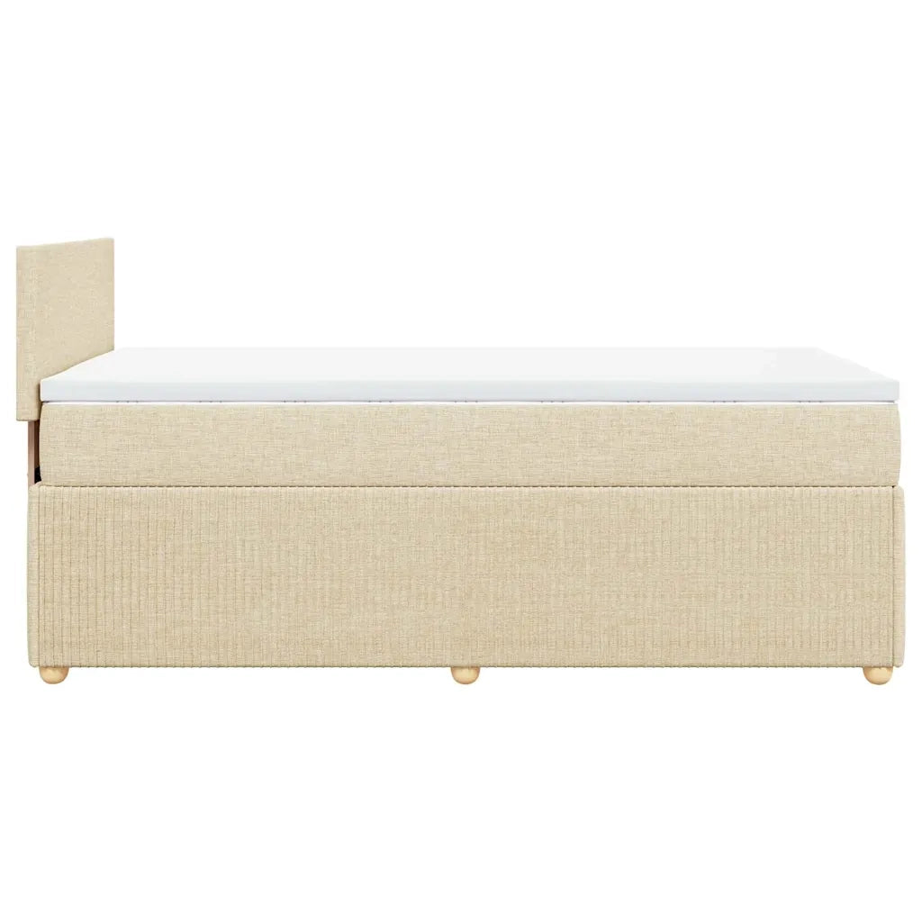 Giroletto a Molle con Materasso Crema 90x200 cm inTessuto