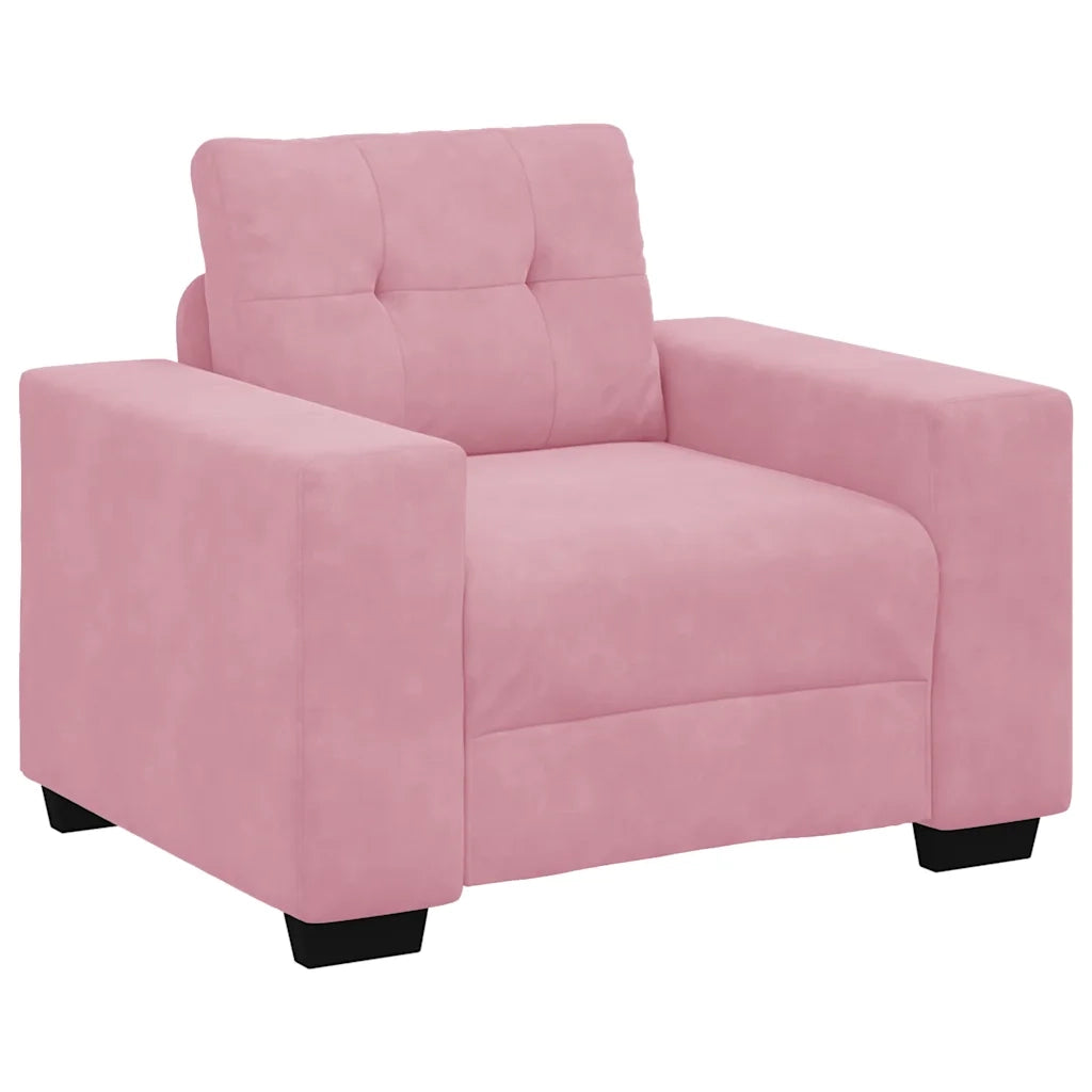Divano Sedia-Poltrona-Sofa Relax Rosa 60 cm Velluto 524014