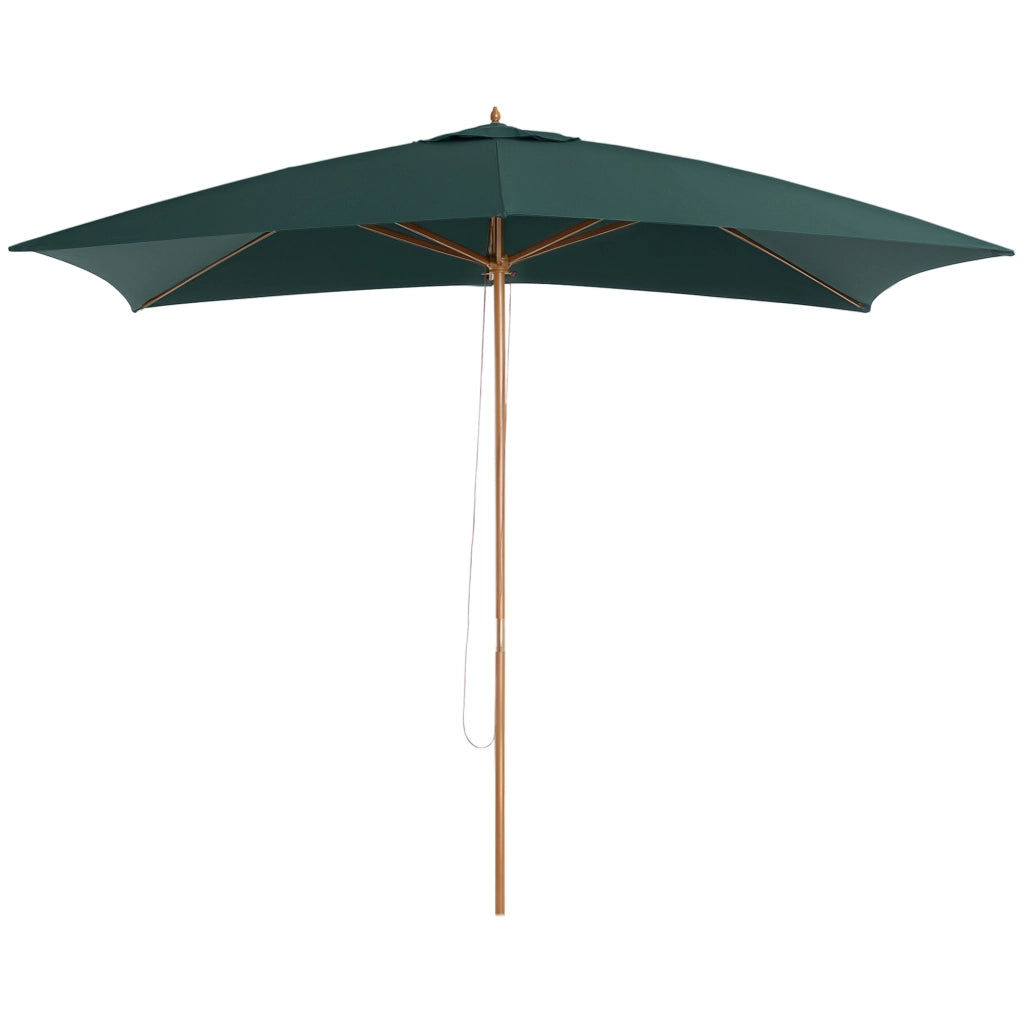 Ombrellone da Giardino in Legno e Bamb¨´ ¨C zephmum ¨C Verde 2x3 m