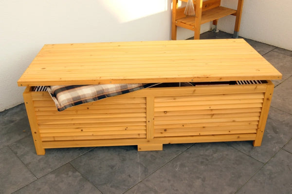 Scatola per cuscini, scatola per cuscini, scatola da giardino, baule da giardino, baule di legno