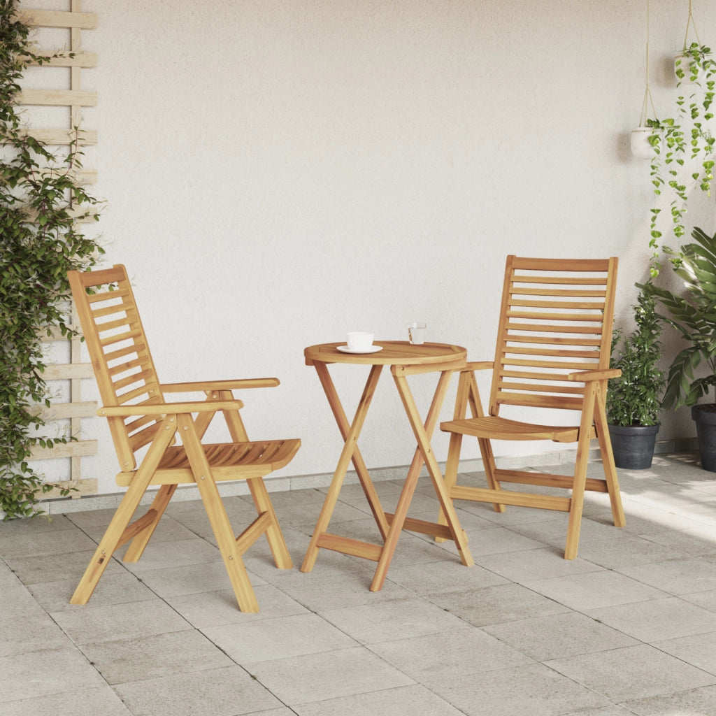 Set di 2 sedie da giardino  in legno massello di teak