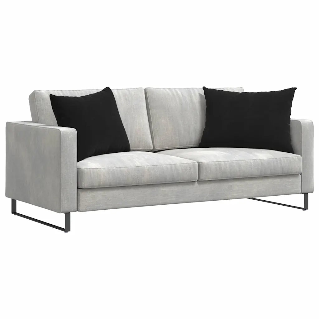 Cuscini da Divano 2 pcs Nero 70 x 50 cm Tessuto in Cords