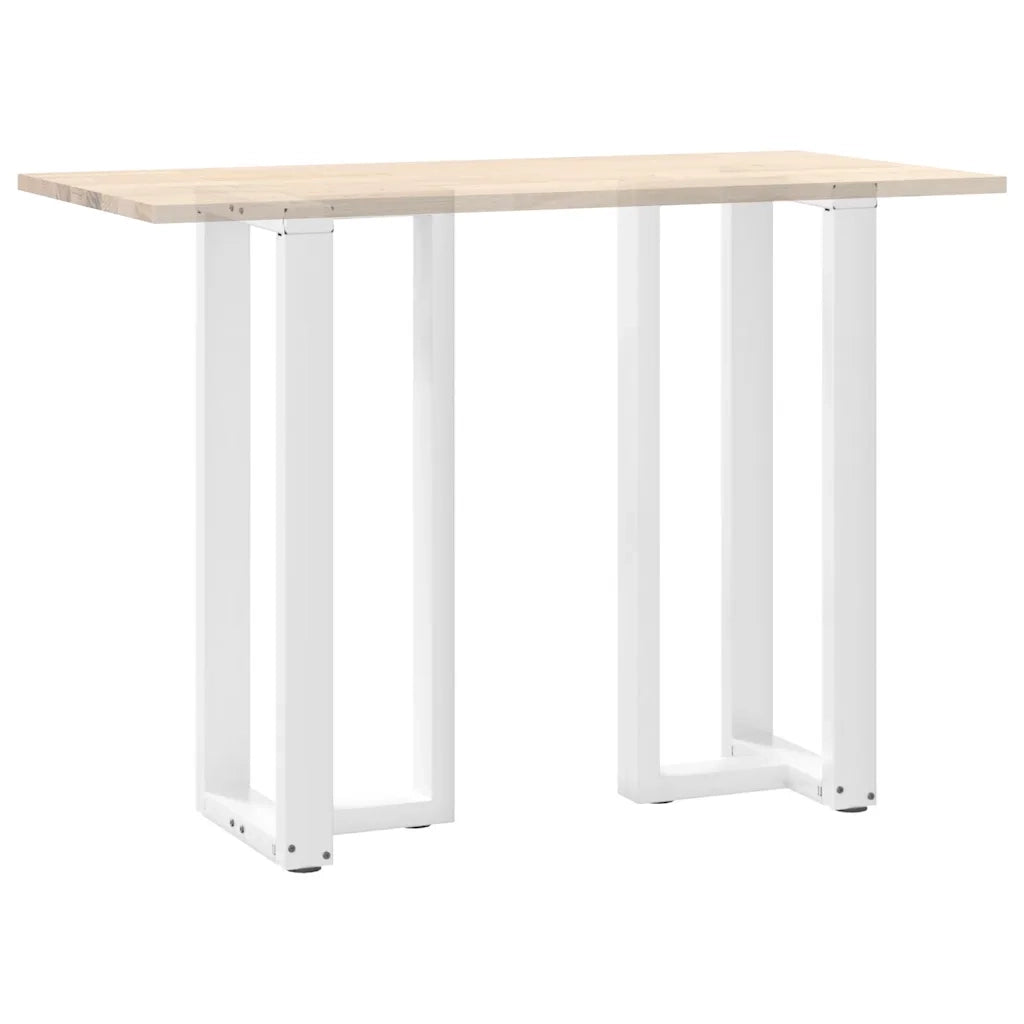 Gambe per tavolo da bar a forma di T 2 pz bianche 40x35x(100-101) cm in acciaio 4013085