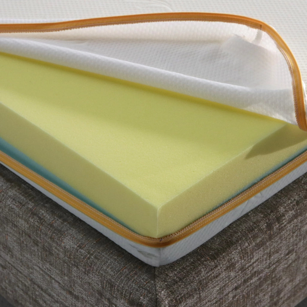Materasso Piazza e Mezzo per Divano Letto 120x180 h 12 cm. Materassino alla Francese Pieghevole Schiuma Ortopedico. Rivestimento Cotone Fresco e Traspirante.