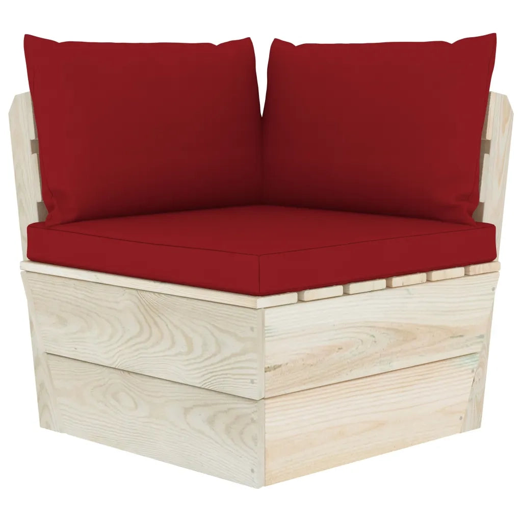 Divano da Giardino a 2 Posti su Pallet con Cuscini Legno Abete cod mxl 52162