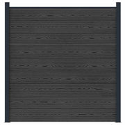 Pannello di recinzione | Recinzione da Giardino WPC e Alluminio Nero