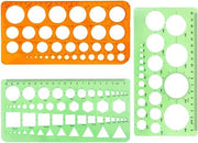 Misuratore di stencil di plastica lineare per patchwork - 3 pezzi