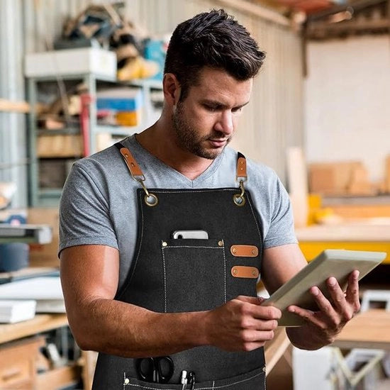 Schorti per la cucina, schorti per il lavoro, schorti per uomo e donna, schorti regolabili con 3 tasche