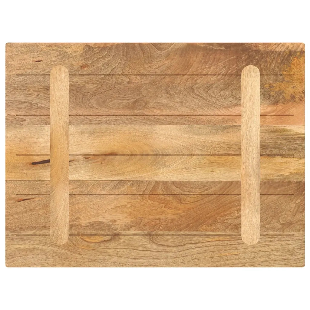 Piano per Tavolo 80x60x2,5 cm Rettangolare Legno Massello Mango 371468