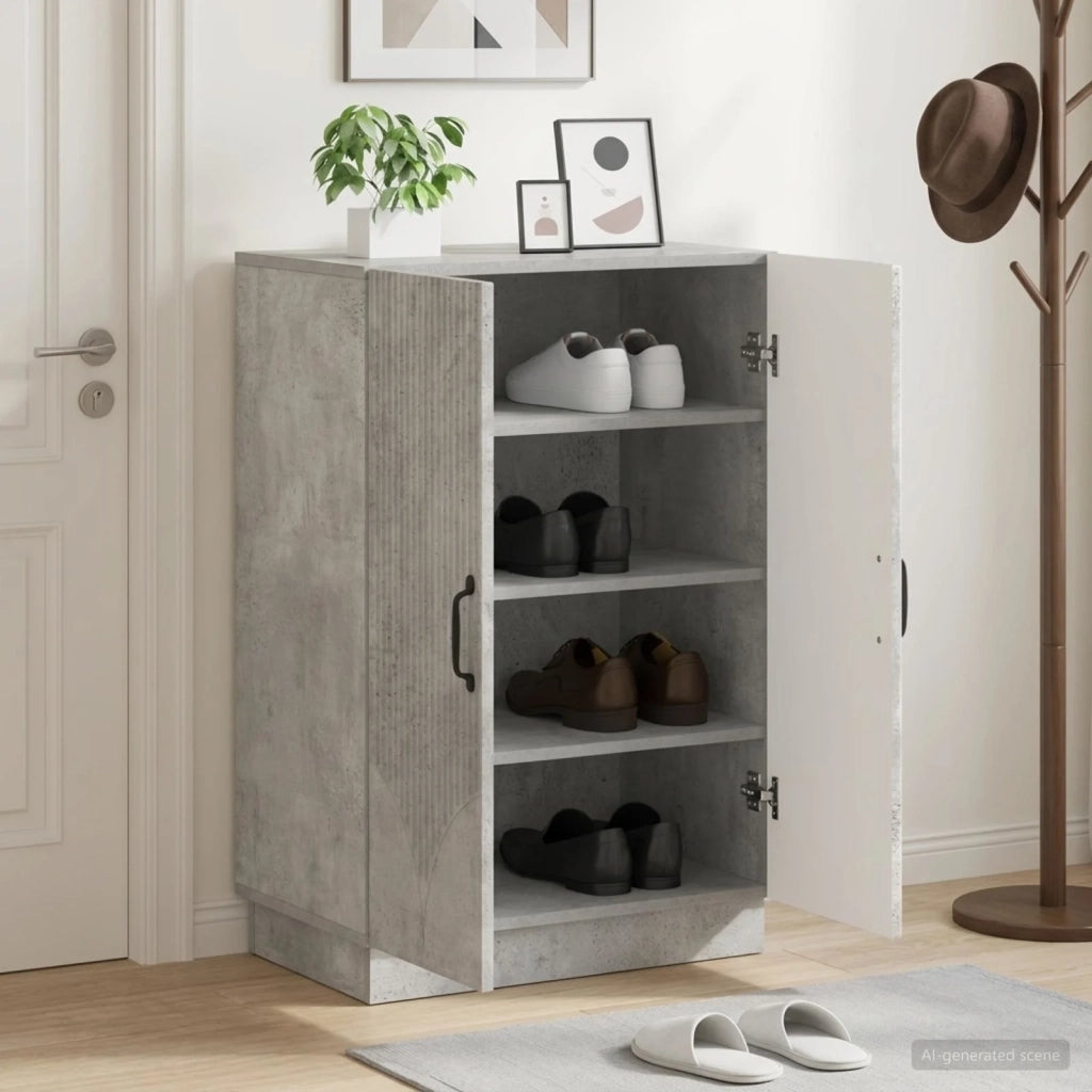 Mobile per scarpe HOORN 59,5 x 39,5 x 87 cm Grigio Cemento 897308