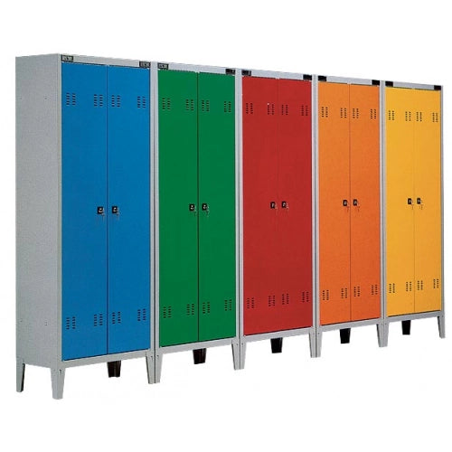 Armadietto spogliatoio a 6 posti multi vano con tramezza sporco/pulito cm. 102x47x180h