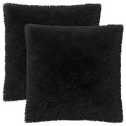Cuscino con cuscino HEERLEN 2 pz Nero Fleece PV 927965