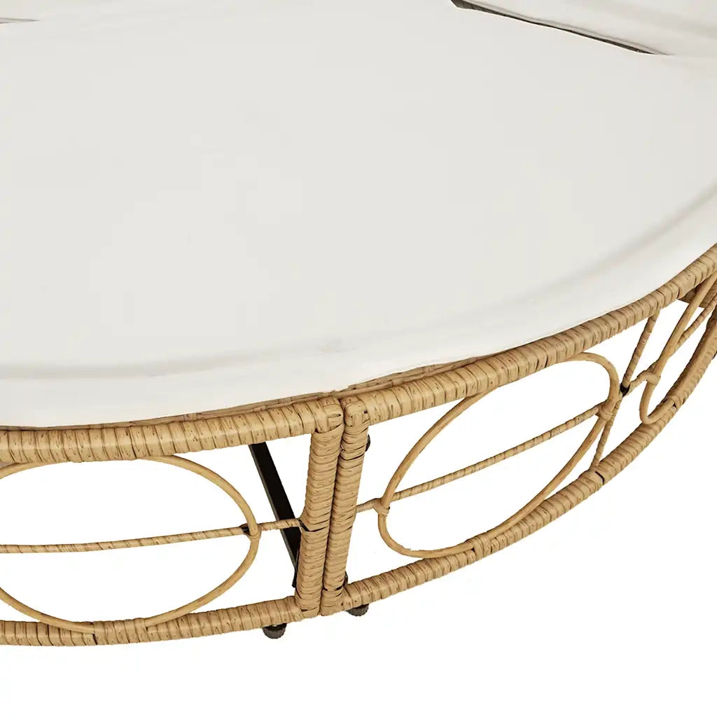 Lettino Prendisole Esterno senza Tetto in Polyrattan
