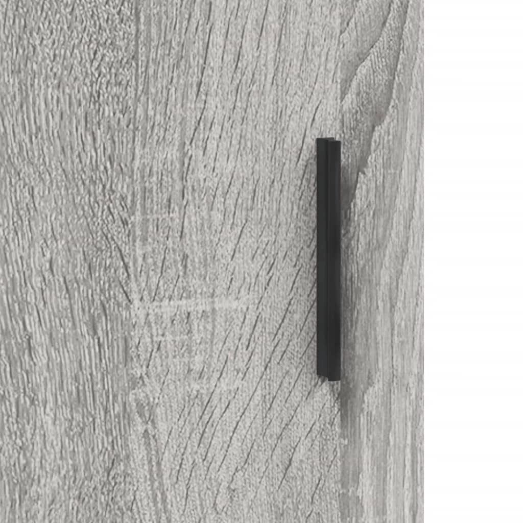 Buffet credenza cassettiera armadio mobile contenitore organizer cucina soggiorno salotto rovere Sonoma alto 69,5 x 34 x 180 cm legno ingegnerizzato grigio 02_0035570