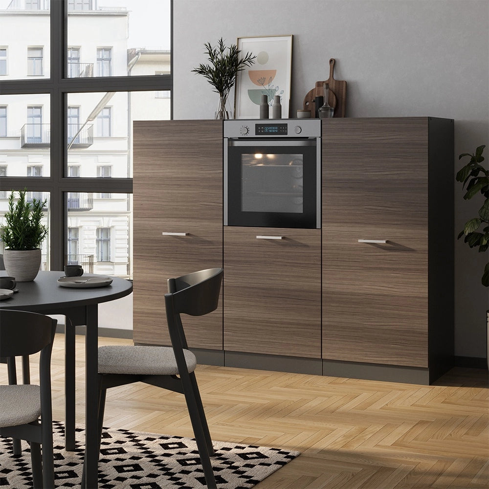 Cucine componibili piccole R-Line Grigio nobile/Antracite 180 cm senza piano di lavoro Vicco