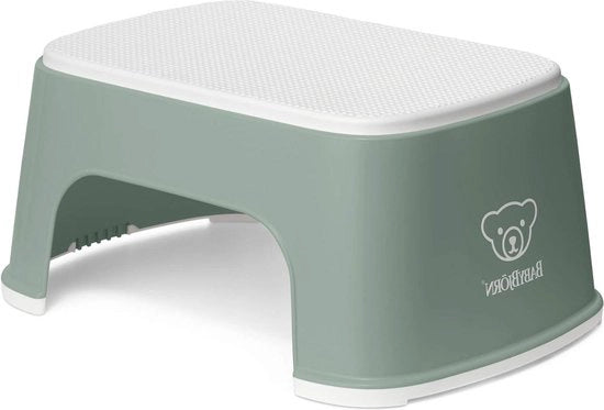 Stool di appoggio grigio-bianco - ideale per la cucina - facile da utilizzare
