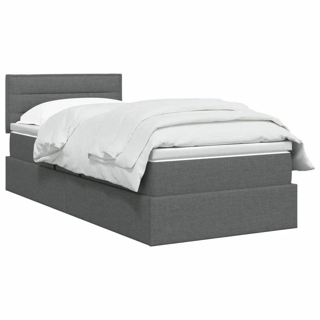 Letto con contenitore e materasso Grigio Scuro 90 x 200 cm 3458533