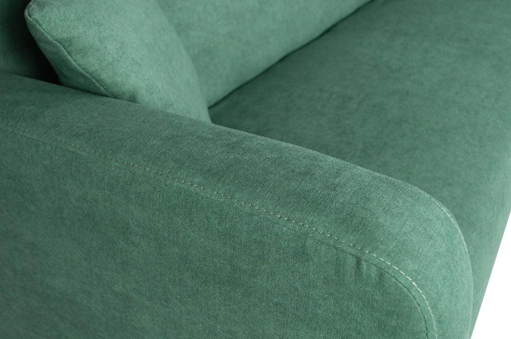 Divano letto clic clac in tessuto vellutato verde abete, divano 3 posti - Henry - DL-HE38FBC