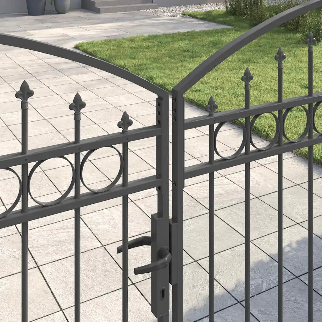 Cancello per recinzione Grigio 301 x 224.5 cm Acciaio 42008944