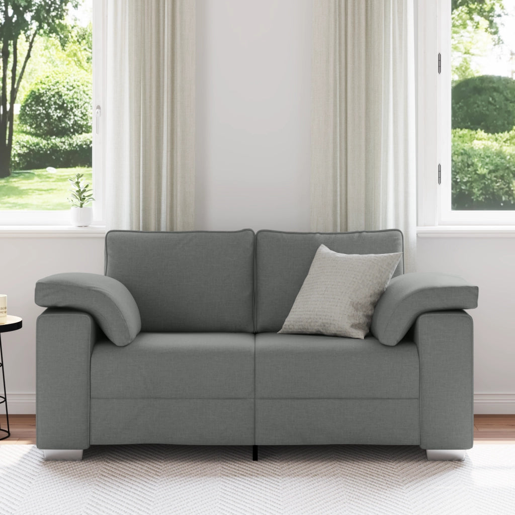 Divano Loveseat  Grigio Scuro 120 cm in Tessuto