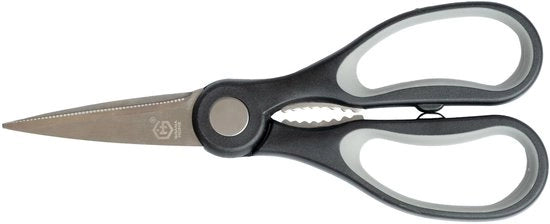 Serra multifunzionale - Serra in acciaio inossidabile per uso domestico, cucina e altro - Manico ergonomico per massimo comfort - Denti a lama ondulata per noci e bottiglie - Design moderno