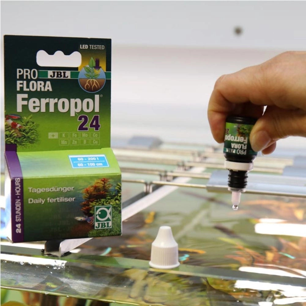 JBL ProFlora Ferropol 24 - Fertilizzante Liquido Giornaliero Fogliare completo con microelementi Formato: 10 ml