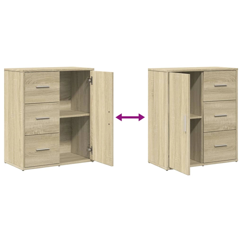 Buffet credenza cassettiera armadio mobile contenitore organizer per cucina soggiorno salotti set di 2 Sonoma 60 x 31 x 70 cm in legno ingegnerizzato marrone 02_0036817