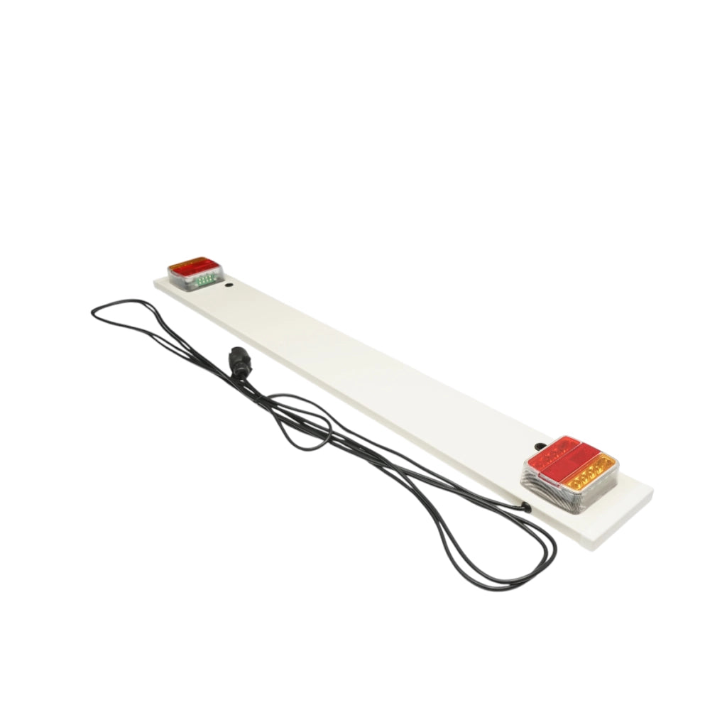Gancio di traino 1200 mm, 2 lampade a LED, cavo da 6 m, presa a 7 poli 12/24 V