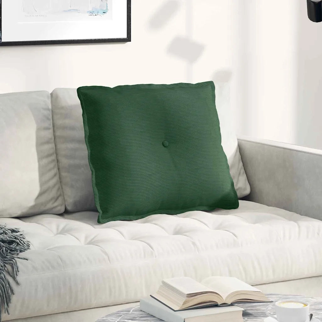 Cuscino per Schiena Verde Giungla 60 x 50 cm Tessuto in Cords