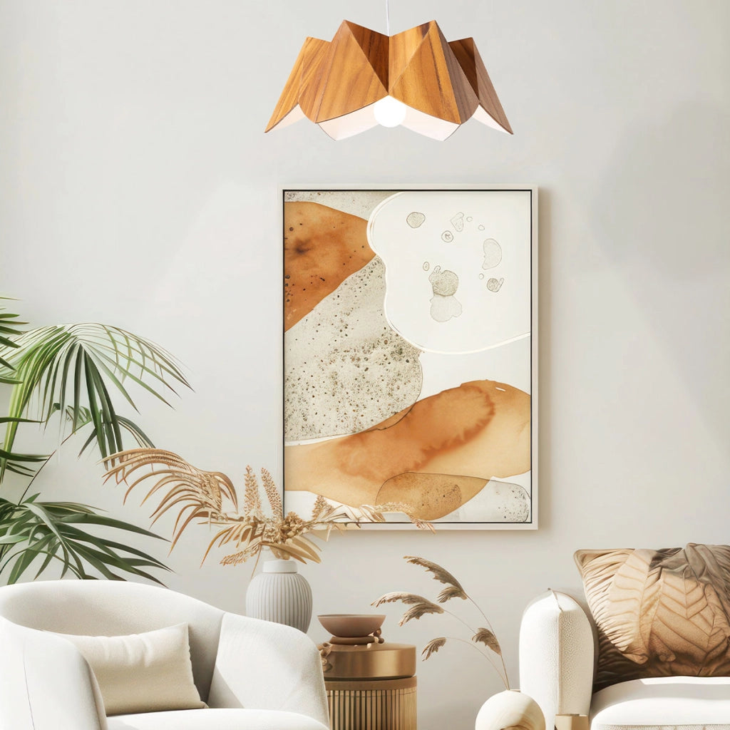 Lampada sospesa Physalis teak Ø46 E27 40W Quintiesse